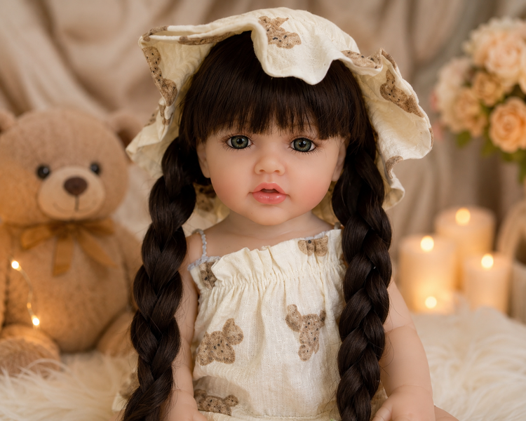 Игровая кукла в стиле Reborn Baby Doll Elise 55 см &ndash; виниловая с одеждой и аксессуарами; подходит для купания (RB078) RB078 фото