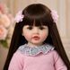 Игровая кукла в стиле Reborn Baby Doll Seline 55 см &ndash; виниловая девочка с длинными волосами и аксессуарами; подходит для купания (RB090) RB090 фото 2