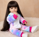 Игровая кукла в стиле Reborn Baby Doll Nicole 55 см &ndash; виниловая девочка с длинными темными волосами и аксессуарами; подходит для купания (RB090) RB091 фото 5