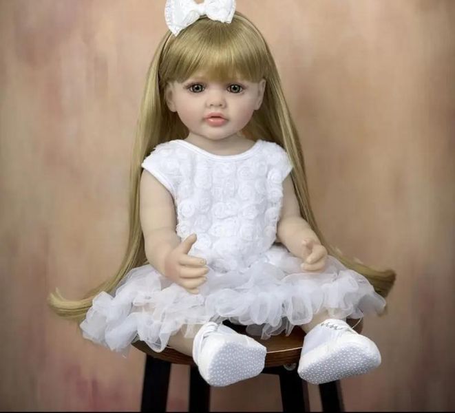 Ігрова лялька у стилі Reborn Baby Doll Alice 55 см &ndash; вінілова з одягом та аксесуарами;підходить для купання (RB037) RB037 фото