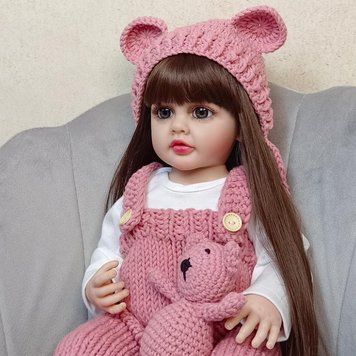 Ігрова лялька у стилі Reborn Baby Doll Adeline 55 см &ndash; вінілова з одягом та аксесуарами;підходить для купання (RB045) RB045 фото