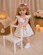 Игровая кукла в стиле Reborn Baby Doll Liliana 55 см &ndash; виниловая с волосами, одеждой и аксессуарами; подходит для купания (RB079) RB079 фото 5
