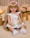 Игровая кукла в стиле Reborn Baby Doll Liliana 55 см &ndash; виниловая с волосами, одеждой и аксессуарами; подходит для купания (RB079) RB079 фото 2