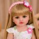 Игровая кукла в стиле Reborn Baby Doll Liliana 55 см &ndash; виниловая с волосами, одеждой и аксессуарами; подходит для купания (RB079) RB079 фото 1