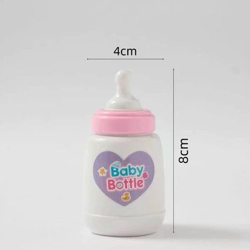 Пляшечка для годування ляльки Reborn Baby Bottle 8 см &ndash; аксесуар для ляльок та пупсів, рожева RB0116 фото