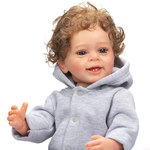 Ігрова лялька-хлопчик у стилі Reborn Baby Benjamin 55 см &ndash; силіконова лялька;яку можна купати (RB049) RB049 фото