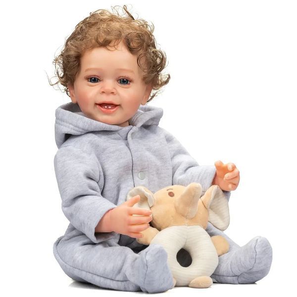 Ігрова лялька-хлопчик у стилі Reborn Baby Benjamin 55 см &ndash; силіконова лялька;яку можна купати (RB049) RB049 фото