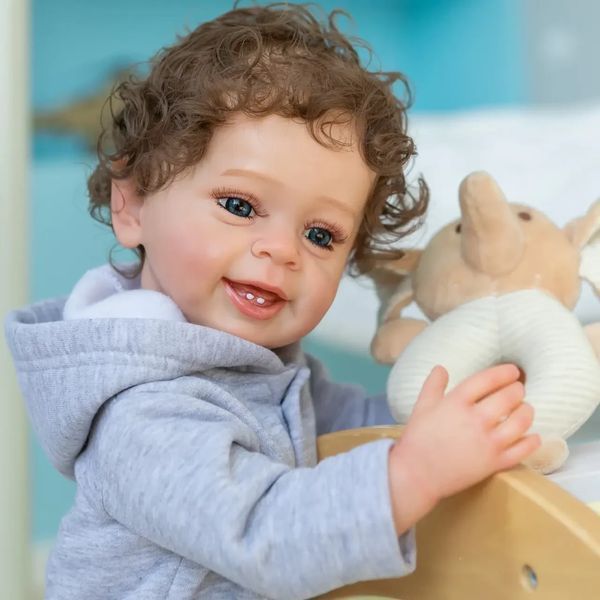 Ігрова лялька-хлопчик у стилі Reborn Baby Benjamin 55 см &ndash; силіконова лялька;яку можна купати (RB049) RB049 фото