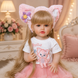 Игровая кукла в стиле Reborn Baby Doll Liana 55 см &ndash; виниловая девочка со светлыми волосами и аксессуарами; подходит для купания (RB095) RB095 фото 5