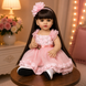 Ігрова лялька у стилі Reborn Baby Doll Rosalie 55 см &ndash; вінілова дівчинка з довгим темним волоссям та аксесуарами; підходить для купання (RB097) RB097 фото 3