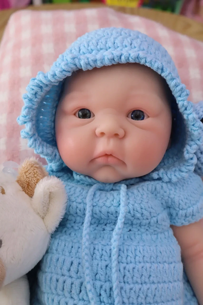 Игровая кукла в стиле Reborn Baby Doll мальчик 33 см &mdash; силиконовая анатомическая кукла ребенка, водонепроницаемая, подходит для купания (RB057) RB057 фото