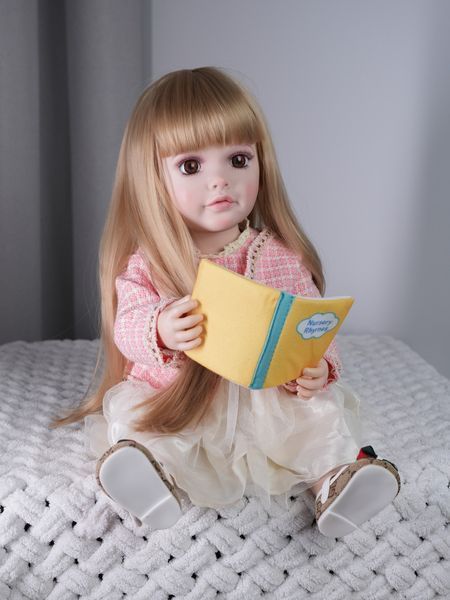 Інтерактивна ігрова лялька у стилі Reborn Baby Doll Rose 55 см &mdash; говорить українською, співає, рухається (RBW-32) RBW-32 фото
