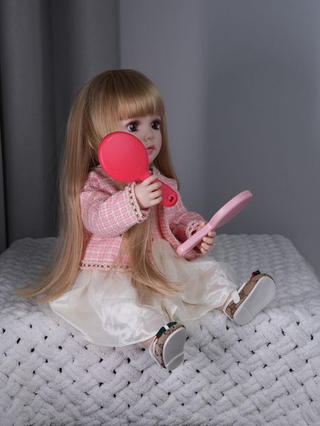 Інтерактивна ігрова лялька у стилі Reborn Baby Doll Rose 55 см &mdash; говорить українською, співає, рухається (RBW-32) RBW-32 фото