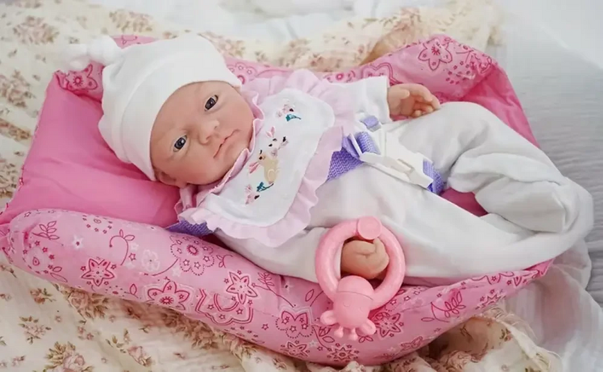 Игровая кукла в стиле Reborn Baby Doll 33 см &mdash; силиконовая кукла младенца, анатомическая, подходит для купания (RB058) RB058 фото
