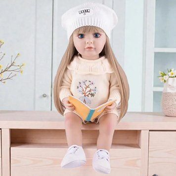 Интерактивная игровая кукла в стиле Reborn Baby Doll Lily Grace 55 см &mdash; говорит по-украински, поет и двигается (RBW-55) RBW-84 фото