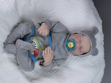 Ігрова лялька у стилі Reborn Baby Doll Levi Boy 43 см &ndash; вініловий хлопчик, підходить для купання (RB007) RB007 фото