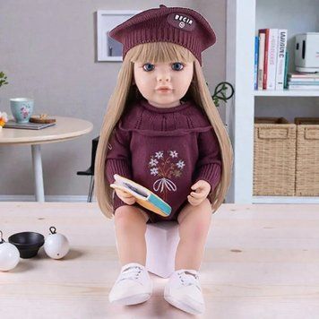 Інтерактивна ігрова лялька у стилі Reborn Baby Doll Lily Aria 55 см &mdash; говорить українською, співає та рухається (RBW-46) RBW-46 фото