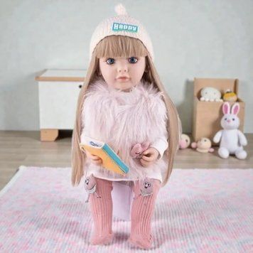 Інтерактивна ігрова лялька у стилі Reborn Baby Doll Lily Snowy 55 см &mdash; говорить українською, співає та рухається (RBW-82) RBW-82 фото