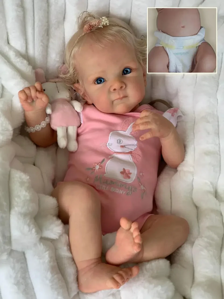 Ігрова лялька у стилі Reborn Baby Bettie 46 см &ndash; вінілова дівчинка-немовля, підходить для купання (RB018) RB018 фото