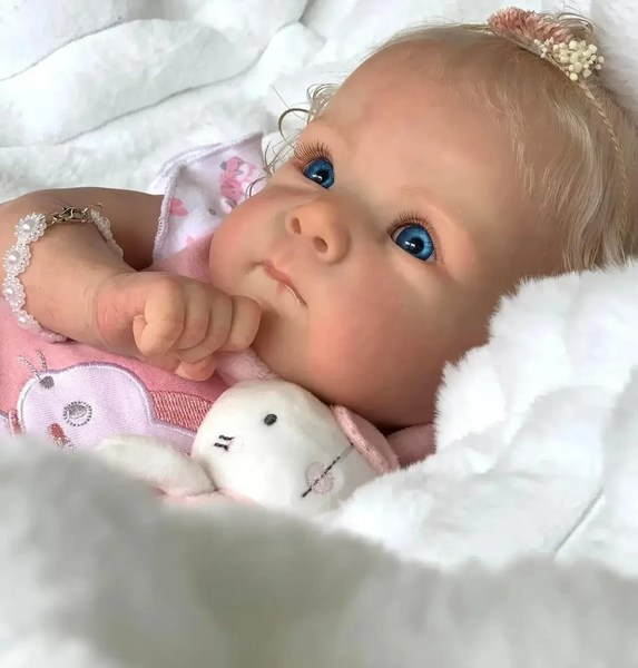 Ігрова лялька у стилі Reborn Baby Bettie 46 см &ndash; вінілова дівчинка-немовля, підходить для купання (RB018) RB018 фото