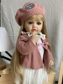 Ігрова лялька у стилі Reborn Baby Sophie 55 см &ndash; вінілова дівчинка з волоссям та аксесуарами, підходить для купання (RB038) RB038 фото