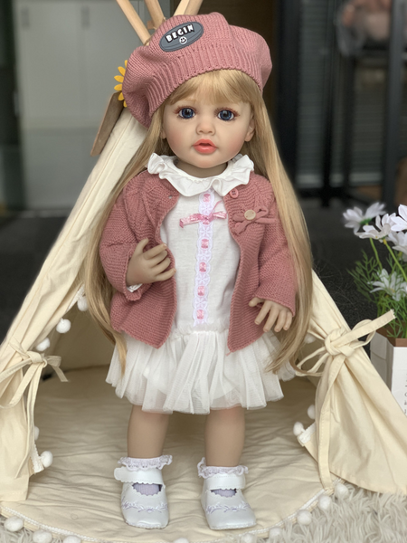 Игровая кукла в стиле Reborn Baby Sophie 55 см &ndash; виниловая девочка с волосами и аксессуарами, подходит для купания (RB038) RB038 фото