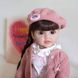 Ігрова лялька у стилі Reborn Baby Doll Mila 55 см, вінілова дівчинка у рожевому образі з беретом, з волоссям, можна купати (RB053) RB053 фото 1