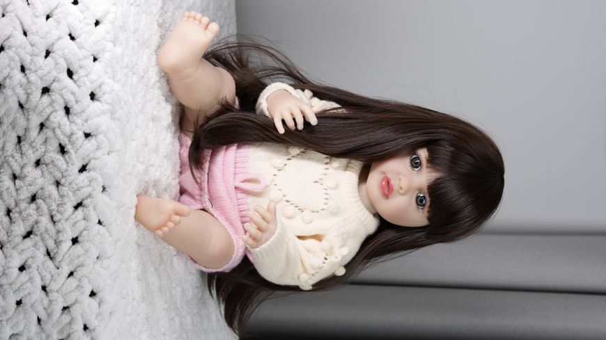 Игровая кукла в стиле Reborn Baby Betty 55 см &ndash; виниловая девочка с волосами и аксессуарами, подходит для купания (RB021) RB021 фото
