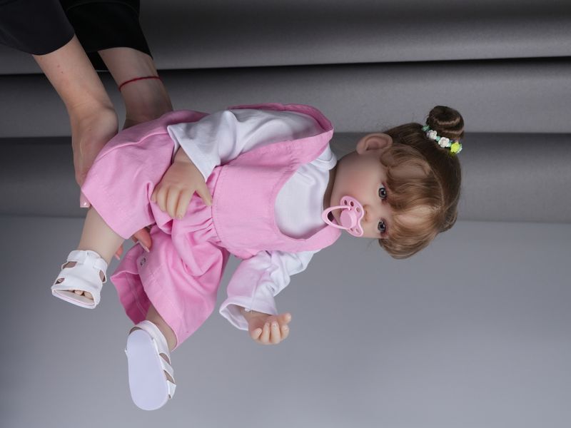 Игровая кукла в стиле Reborn Baby Liza 55 см &ndash; силикон-виниловая девочка с волосами и аксессуарами, подходит для купания (RB023) RB023 фото