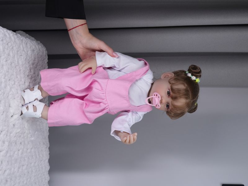 Игровая кукла в стиле Reborn Baby Liza 55 см &ndash; силикон-виниловая девочка с волосами и аксессуарами, подходит для купания (RB023) RB023 фото