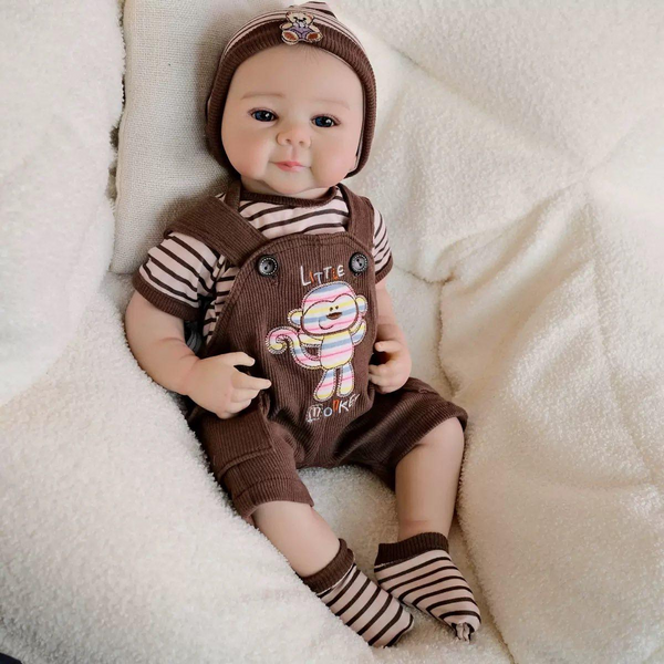 Игровая кукла в стиле Reborn Baby Dorian 48 см &ndash; виниловый мальчик-младенец с аксессуарами; подходит для купания (RB070) RB070 фото