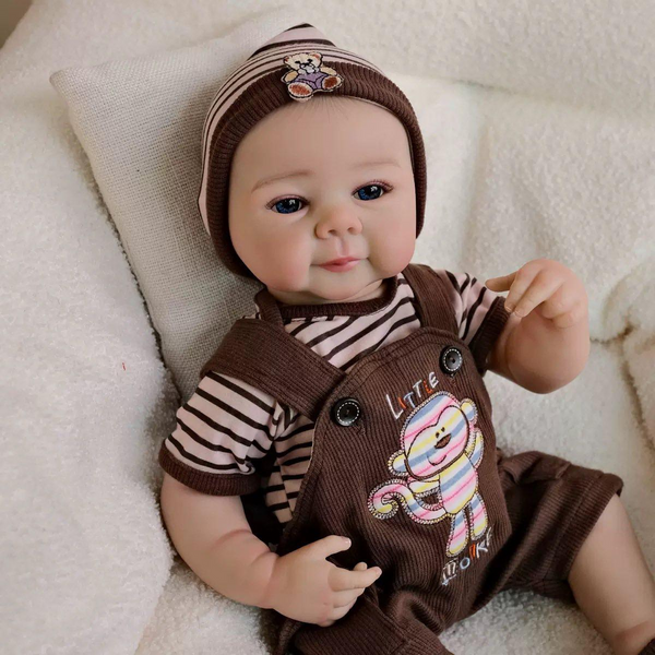 Игровая кукла в стиле Reborn Baby Dorian 48 см &ndash; виниловый мальчик-младенец с аксессуарами; подходит для купания (RB070) RB070 фото