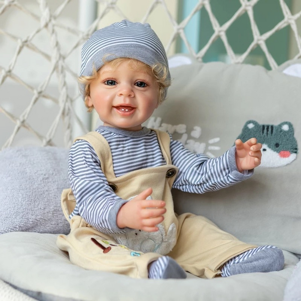 Ігрова лялька-хлопчик у стилі Reborn Baby Patrick 55 см &ndash; анатомічна, підходить для купання (RB022) RB022 фото