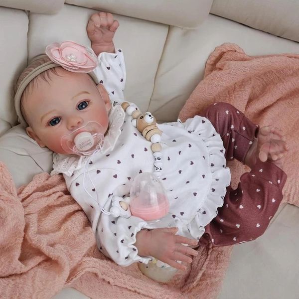 Игровая кукла в стиле Reborn Baby Doll Meadow 46 см &ndash; девочка с мягким телом и аксессуарами (RB025M) RB025M фото