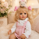 Ігрова лялька у стилі Reborn Baby Doll Molly 55 см &ndash; вінілова дівчинка з волоссям та аксесуарами; підходить для купання (RB074) RB074 фото 2