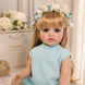 Игровая кукла в стиле Reborn Baby Doll Eliana 55 см &ndash; виниловая девочка с длинными волосами и аксессуарами; подходит для купания (RB075) RB075 фото 1