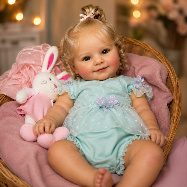 Ігрова лялька у стилі Reborn Baby Doll Millie 50 см &ndash; вініл-силіконова з одягом та аксесуарами (RB082). RB082 фото